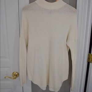 American Eagle Outfitters Cream Turtleneck Sweater